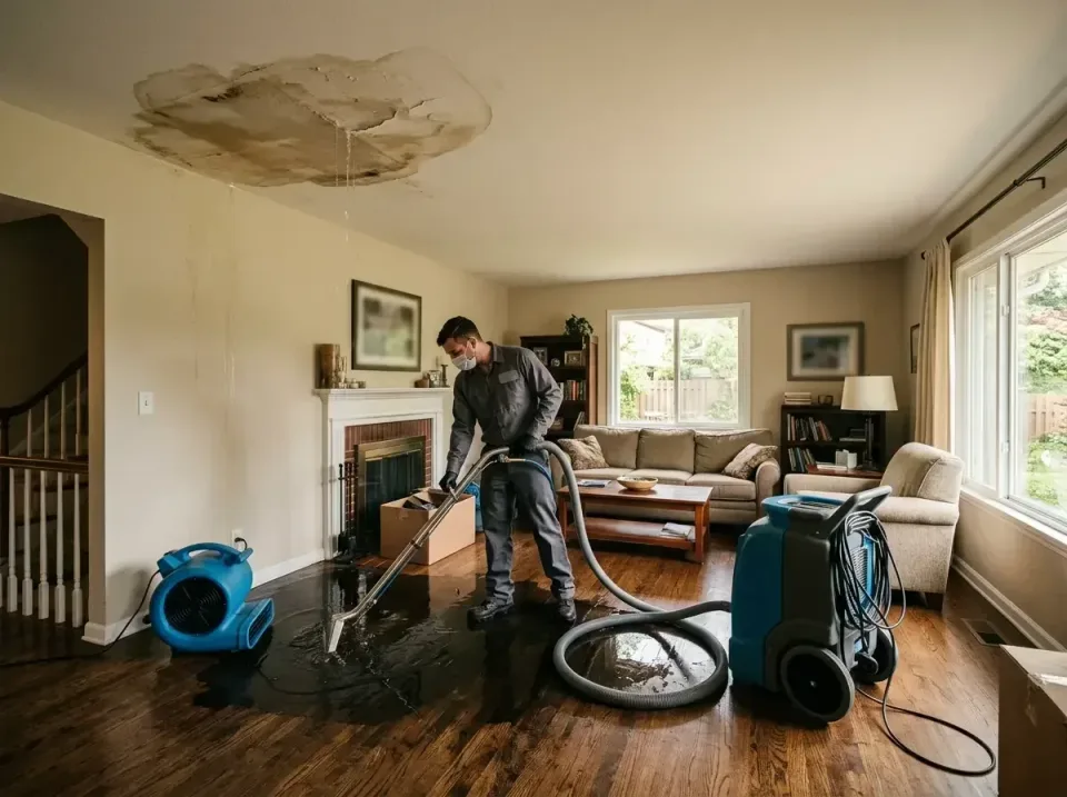 attic-pipe-burst-ceiling-drip-008 — frequently asked questions, Water Damage Restoration & Carpet Care in Yorkville, WI